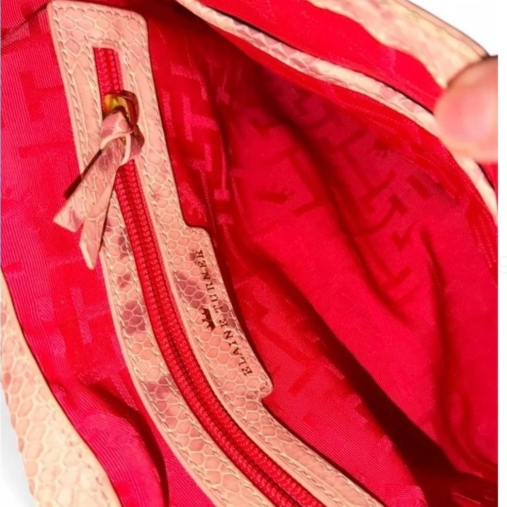 Elaine Turner Tan/snake Elegant Clutch Bag